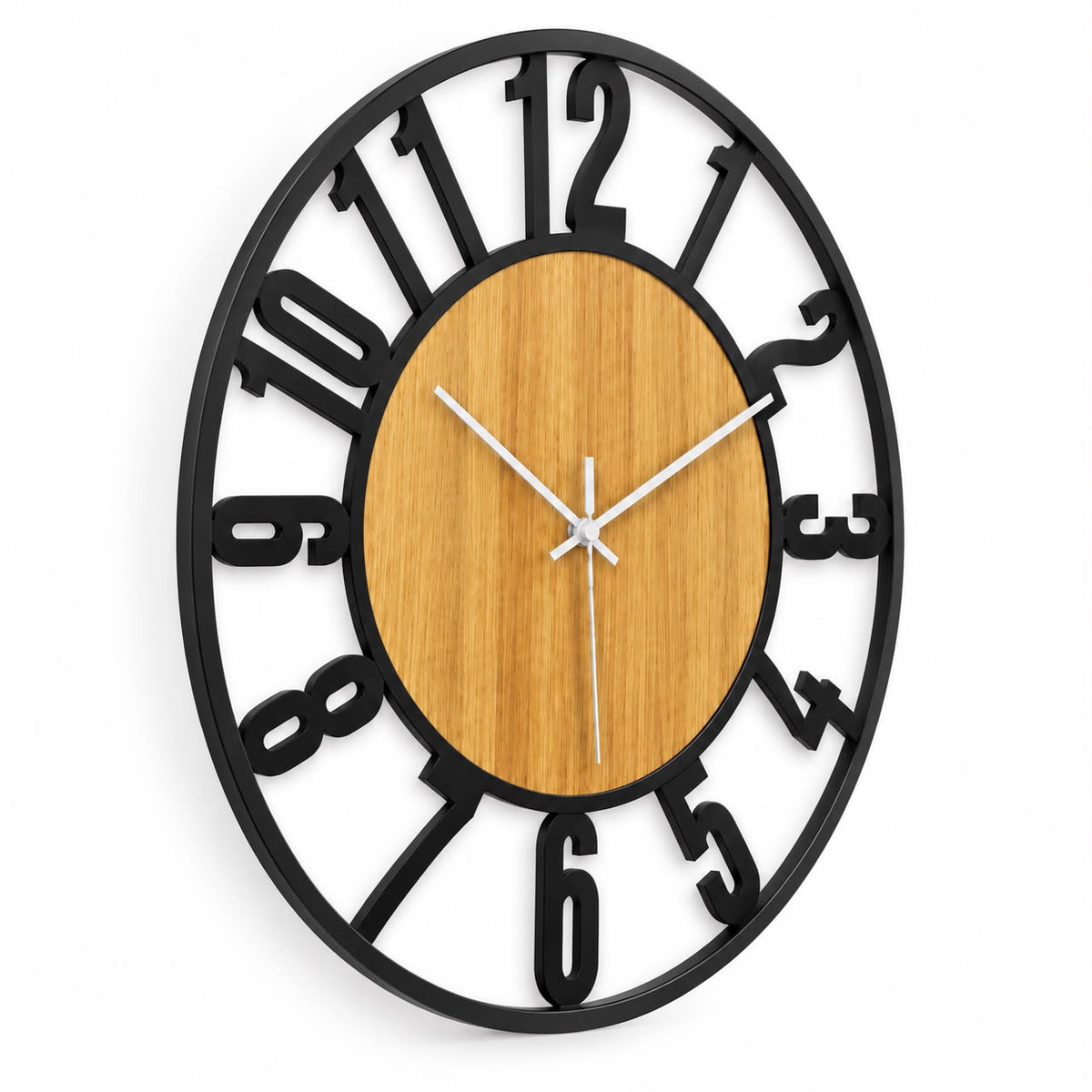 Horloge Murale Design Métal Bois | Ironwood