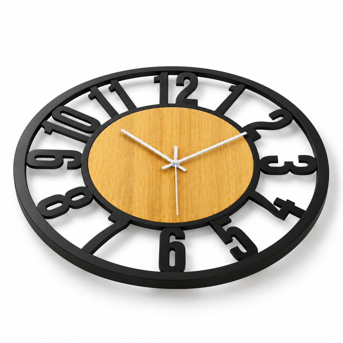 Horloge Murale Design Métal Bois | Ironwood