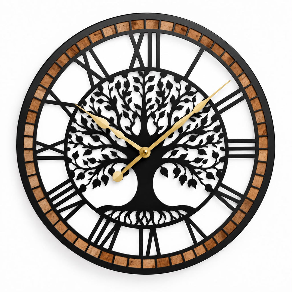 Horloge Murale Design Métal Bois | Shaft