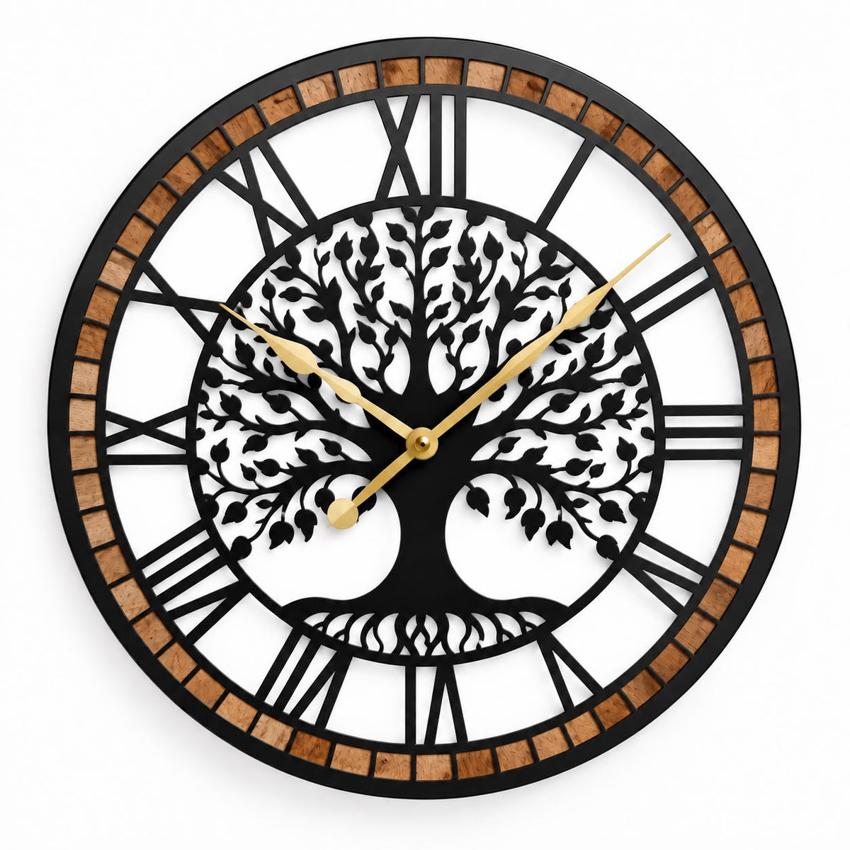 Horloge Murale Design Métal Bois | Shaft