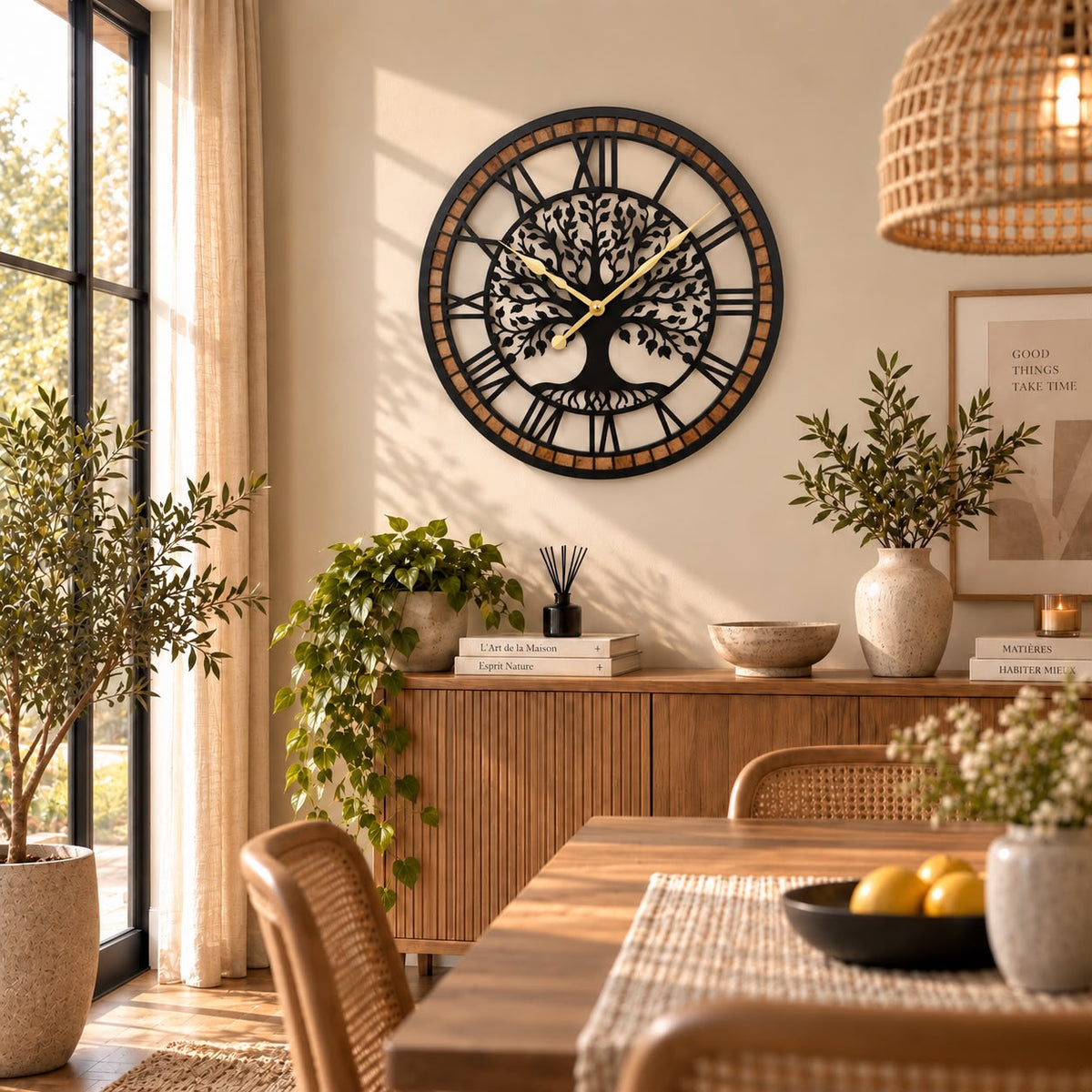 Horloge Murale Design Métal Bois | Shaft
