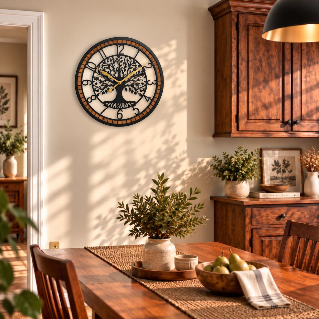 Horloge Murale Design Métal Bois | Shaft