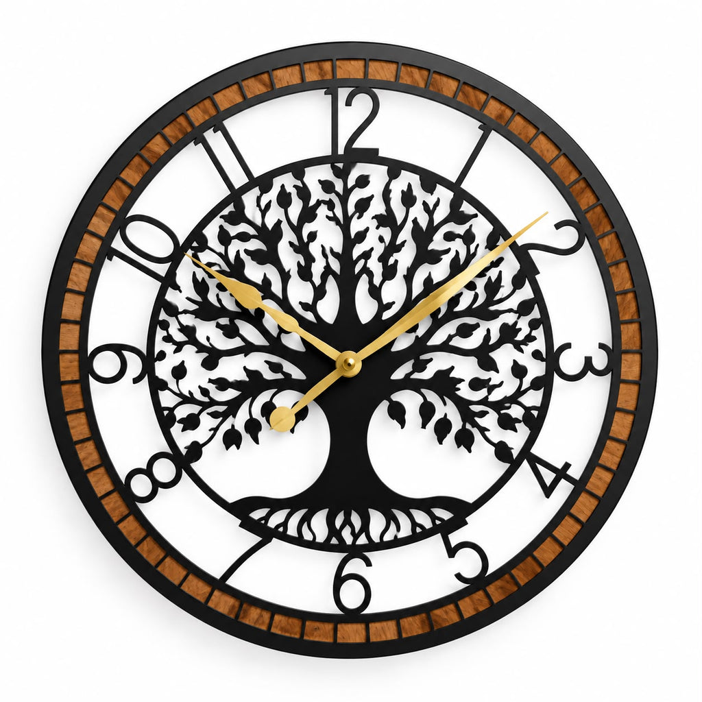 Horloge Murale Design Métal Bois | Shaft