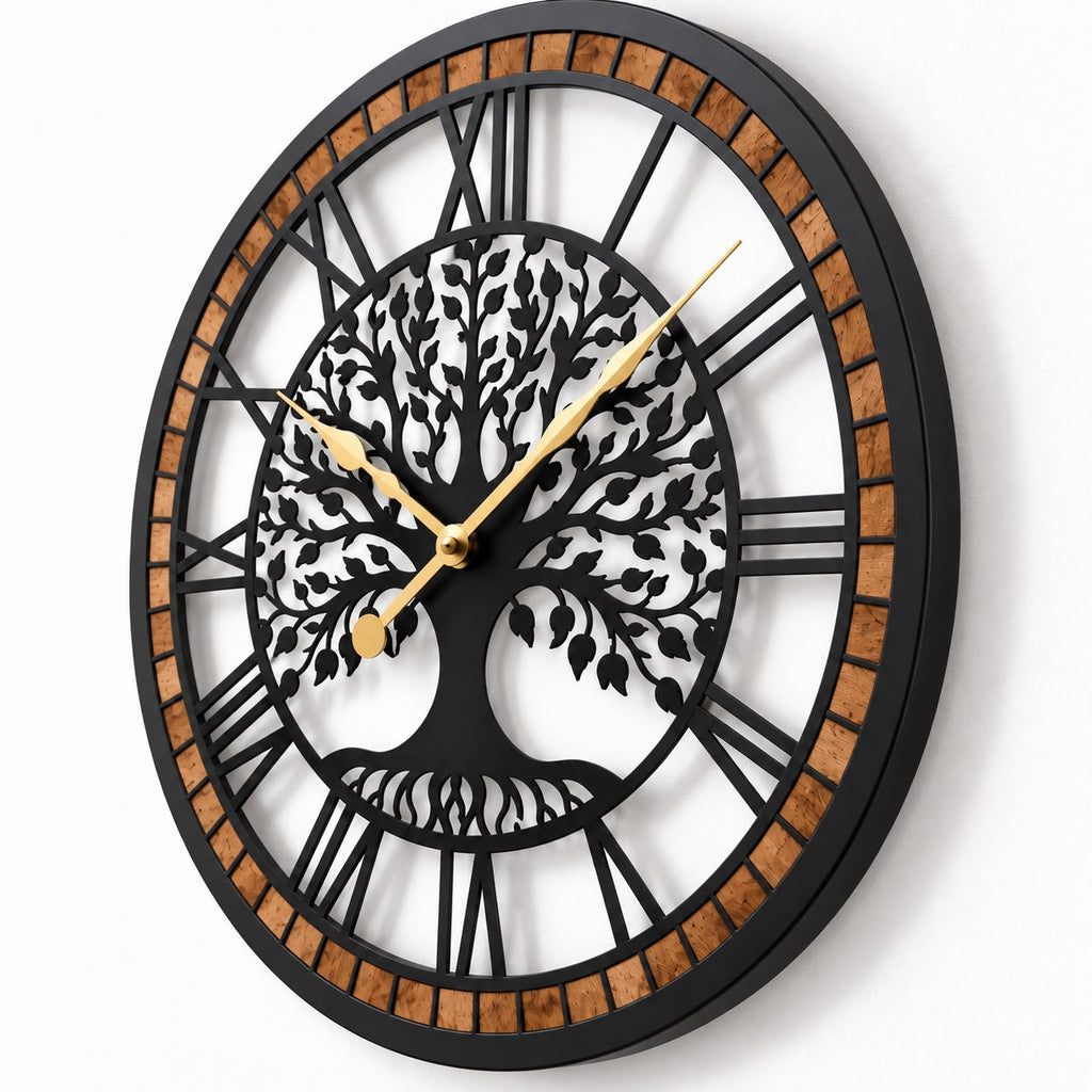 Horloge Murale Design Métal Bois | Shaft