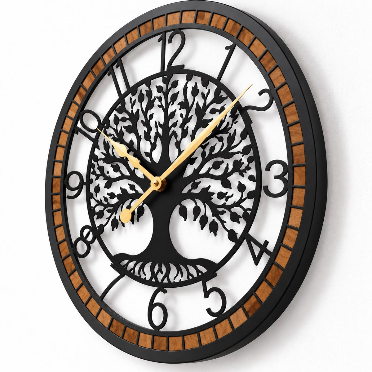 Horloge Murale Design Métal Bois | Shaft