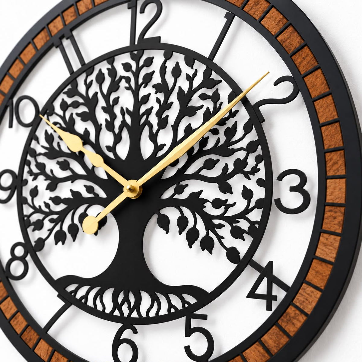 Horloge Murale Design Métal Bois | Shaft