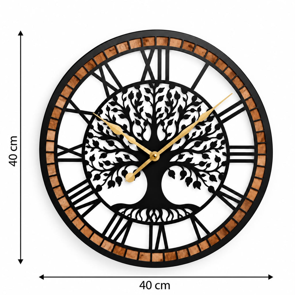 Horloge Murale Design Métal Bois | Shaft