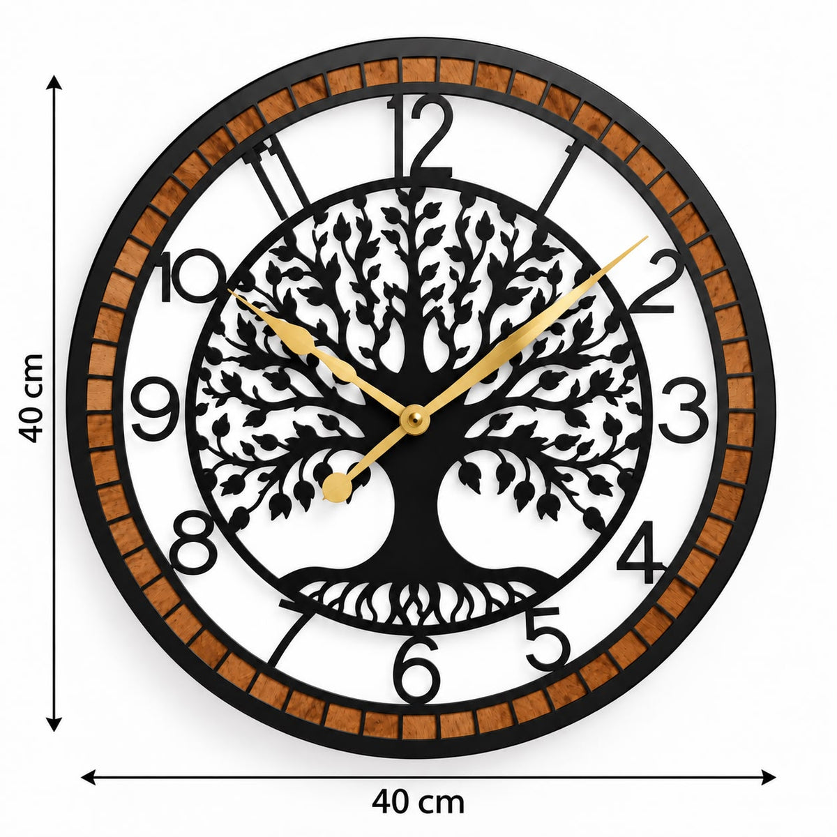 Horloge Murale Design Métal Bois | Shaft
