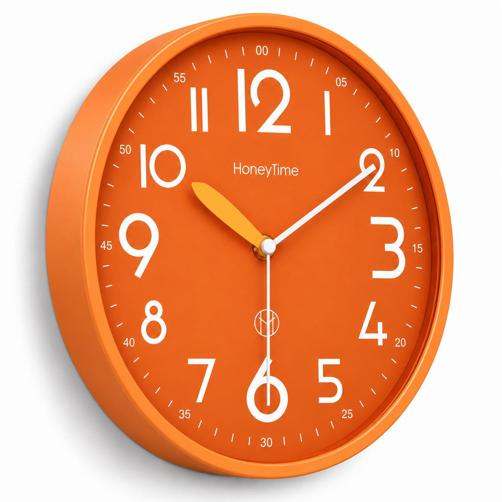 Horloge Murale Moderne Plastique | Orange