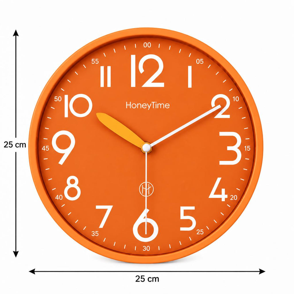 Horloge Murale Moderne Plastique | Orange