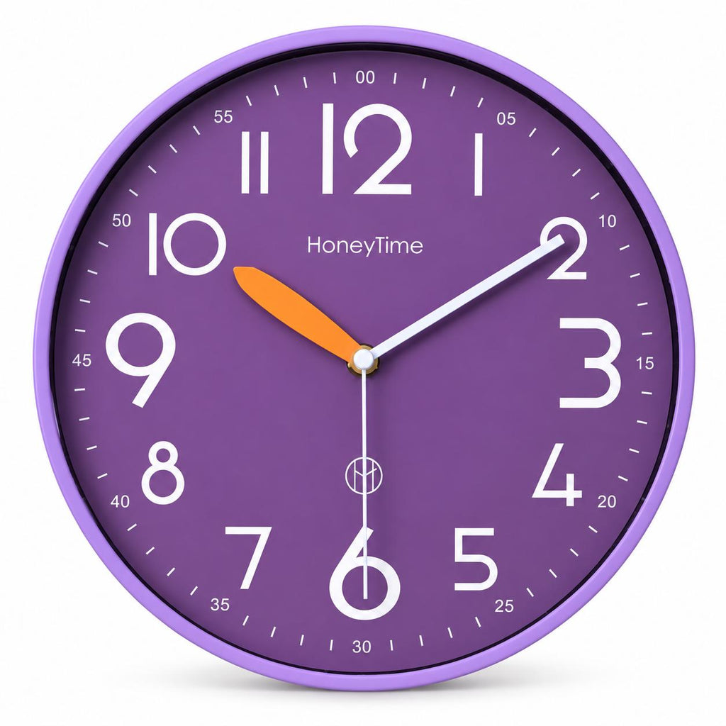 Horloge Murale Moderne Plastique | Purple