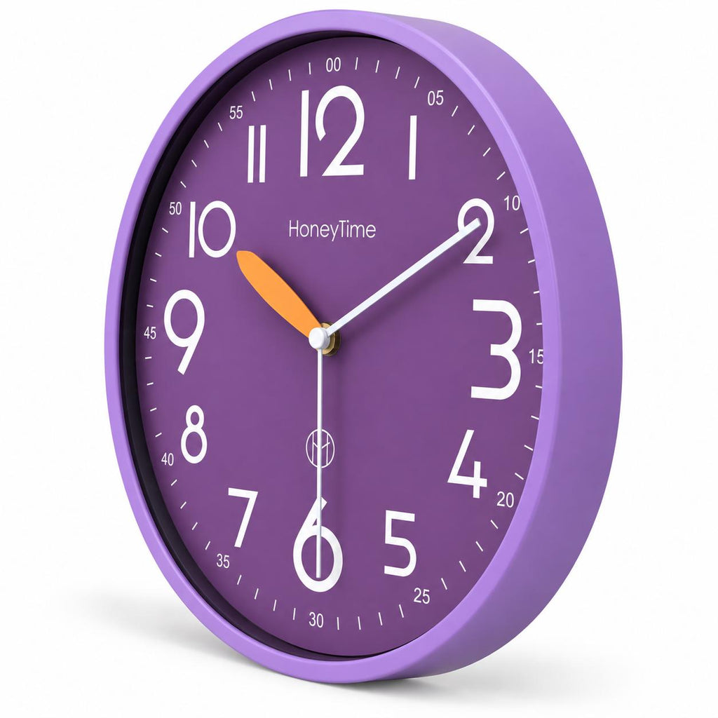 Horloge Murale Moderne Plastique | Purple