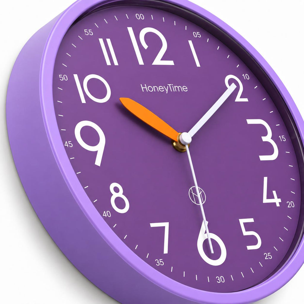 Horloge Murale Moderne Plastique | Purple