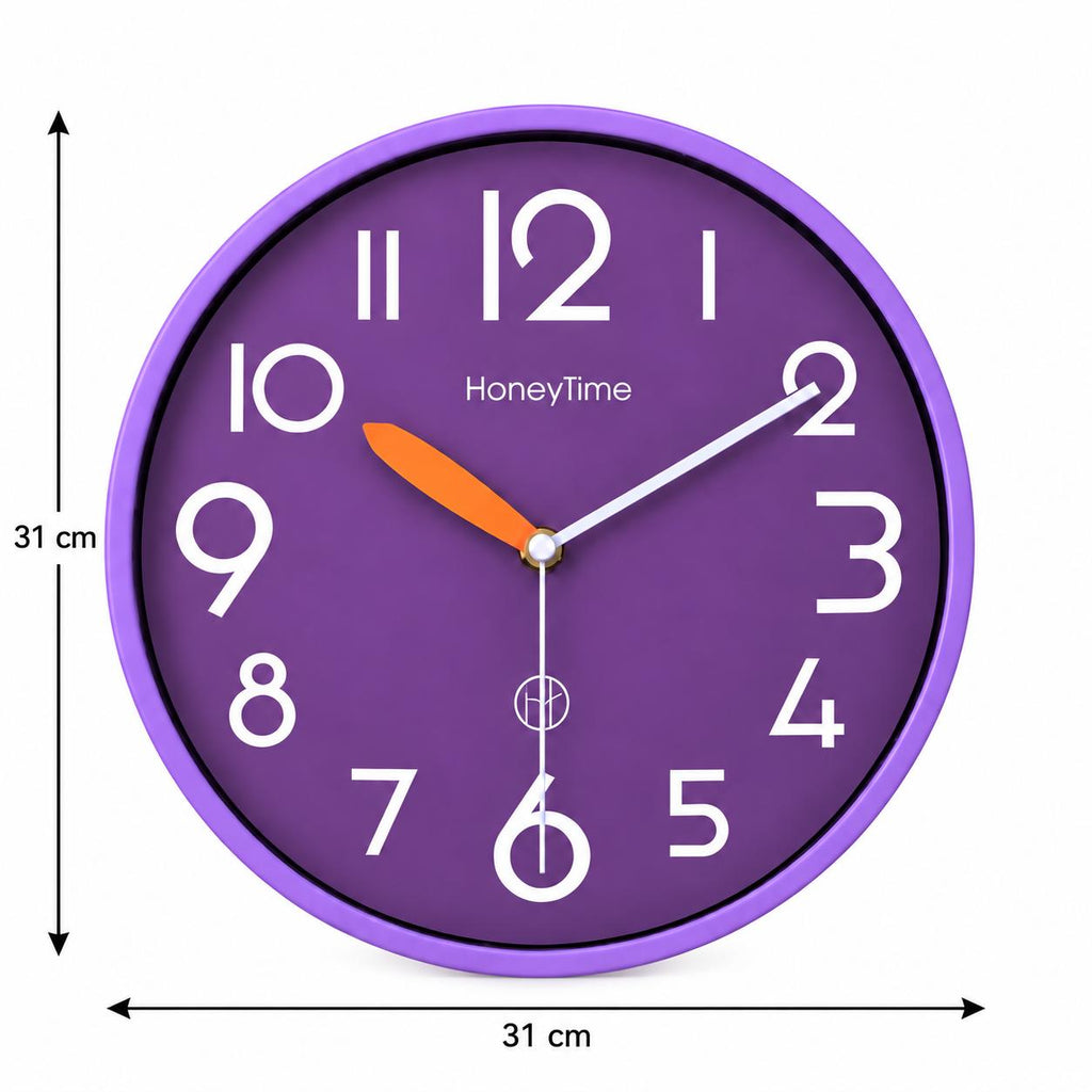Horloge Murale Moderne Plastique | Purple
