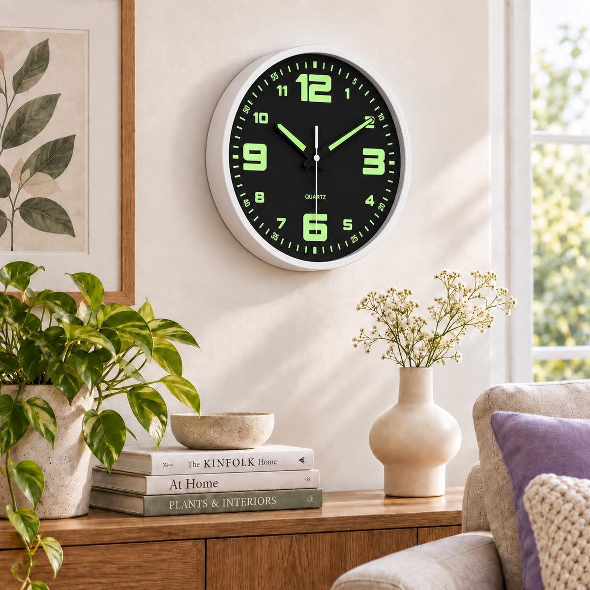 Horloge Murale Moderne Fluorescent Plastique | Halo