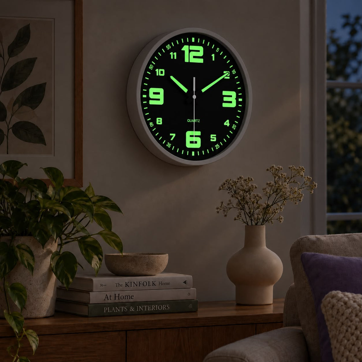 Horloge Murale Moderne Fluorescent Plastique | Halo