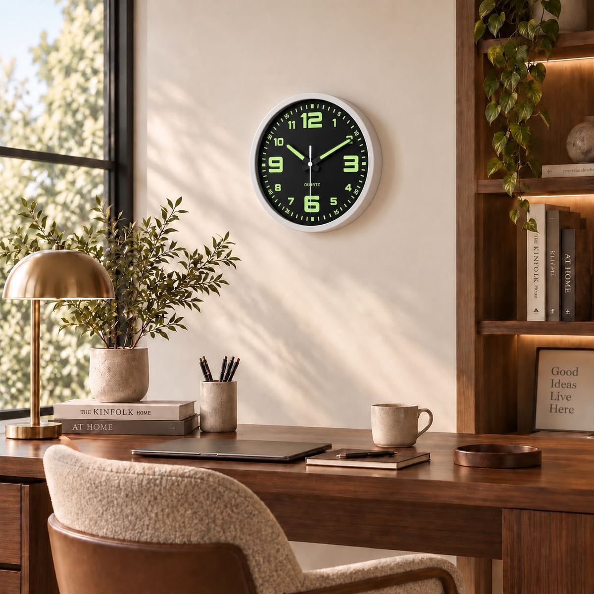 Horloge Murale Moderne Fluorescent Plastique | Halo