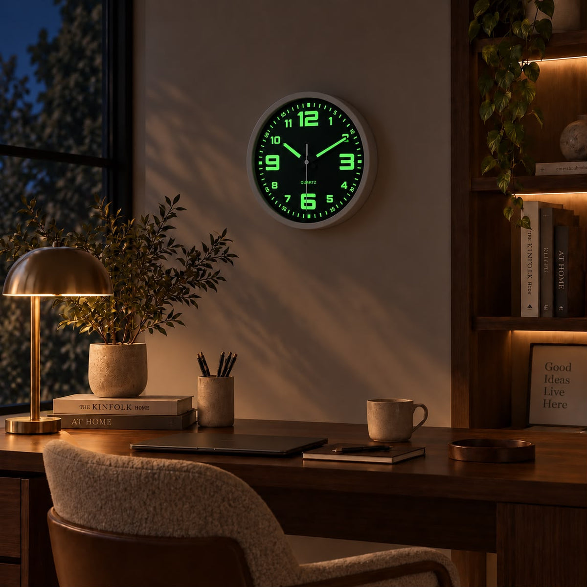 Horloge Murale Moderne Fluorescent Plastique | Halo