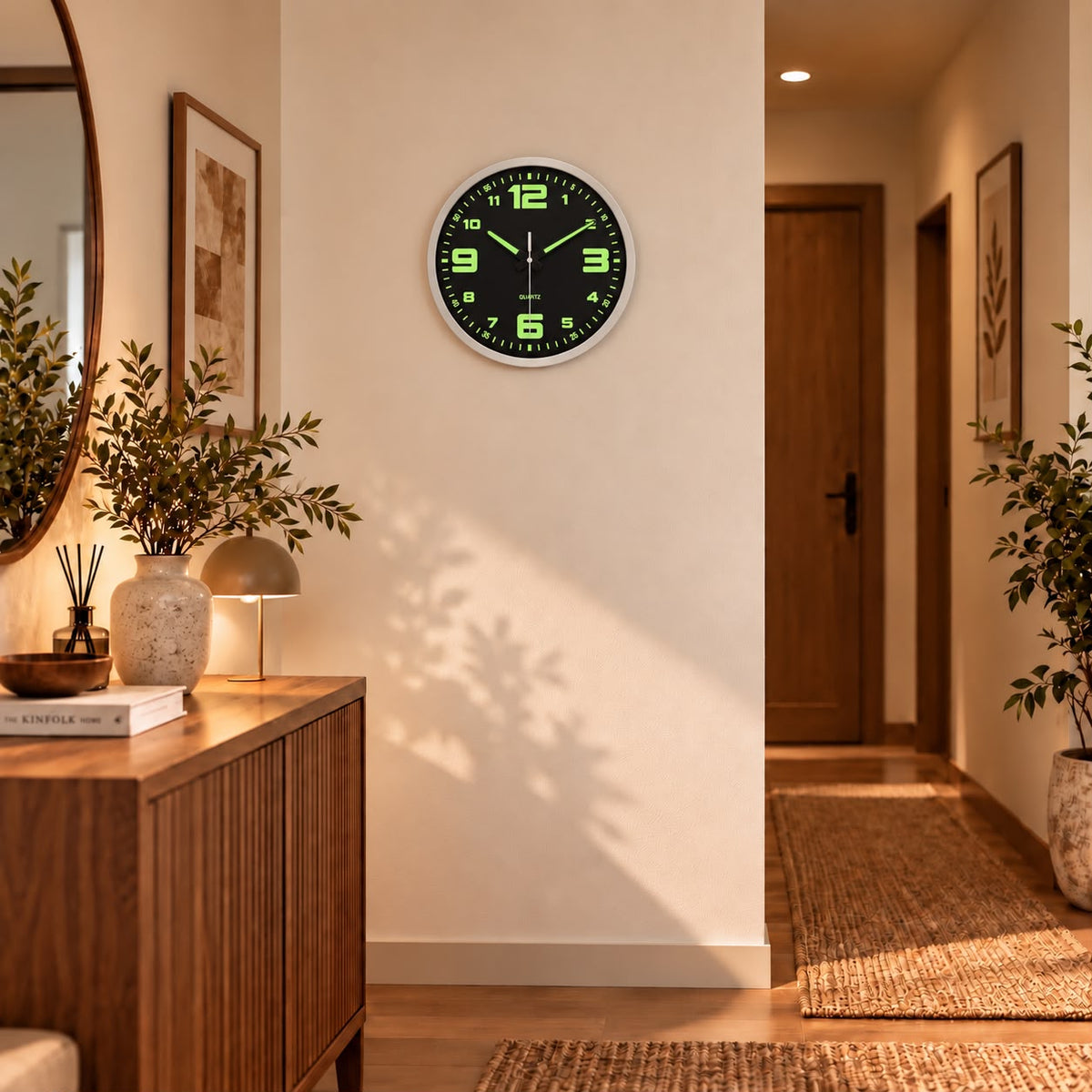 Horloge Murale Moderne Fluorescent Plastique | Halo