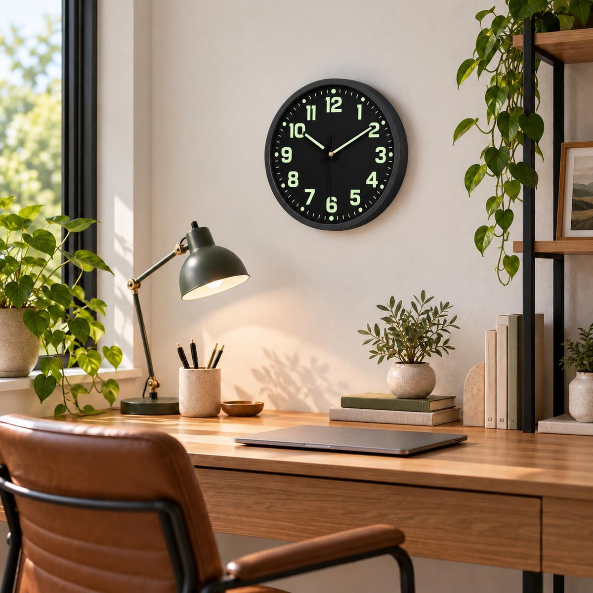 Horloge Murale Moderne Fluorescent Plastique | Nova