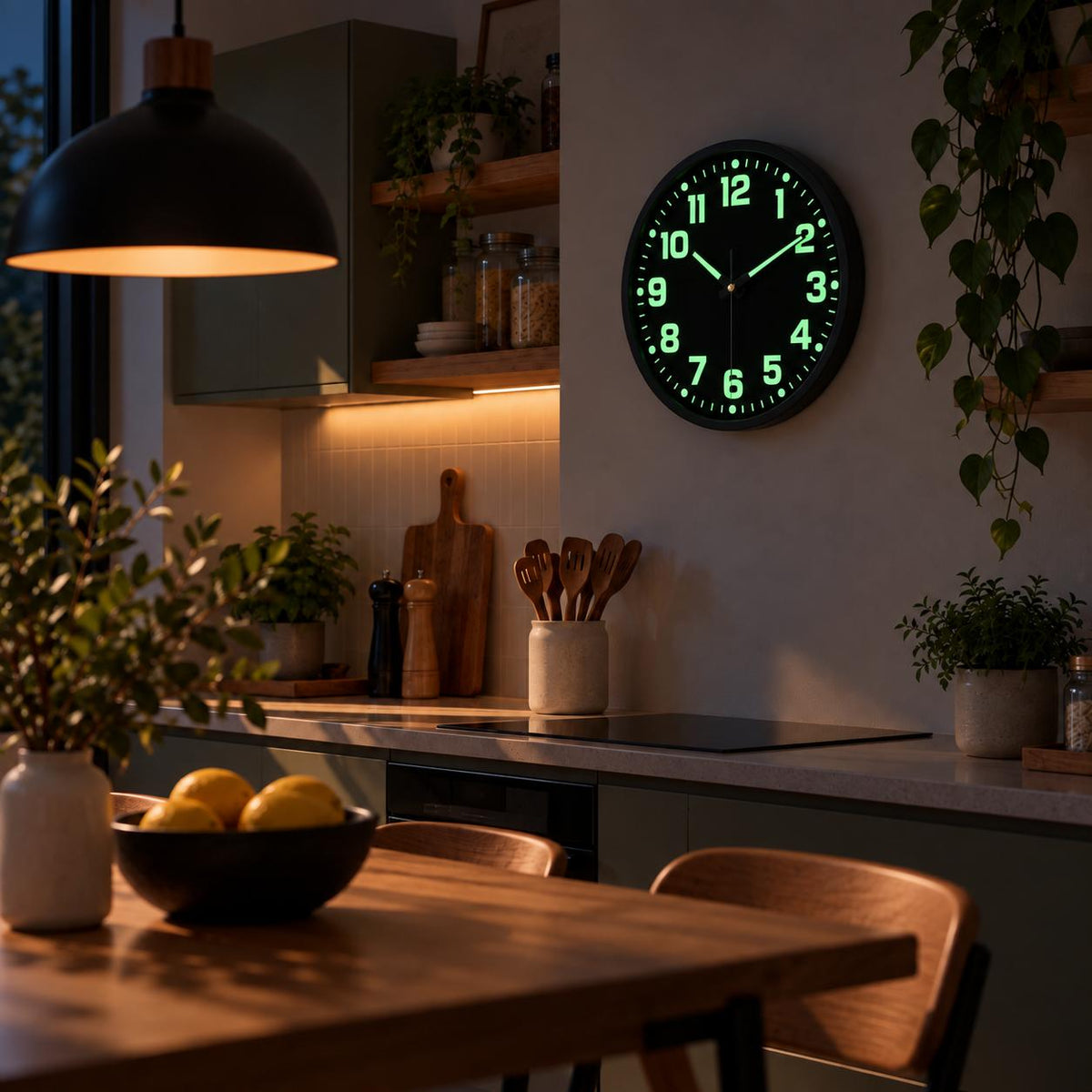 Horloge Murale Moderne Fluorescent Plastique | Nova