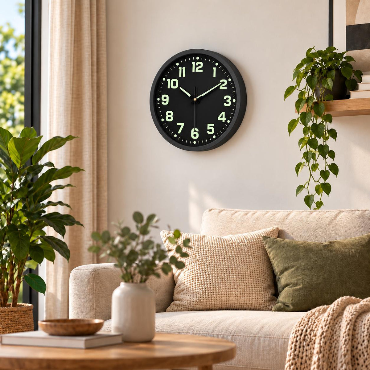 Horloge Murale Moderne Fluorescent Plastique | Nova