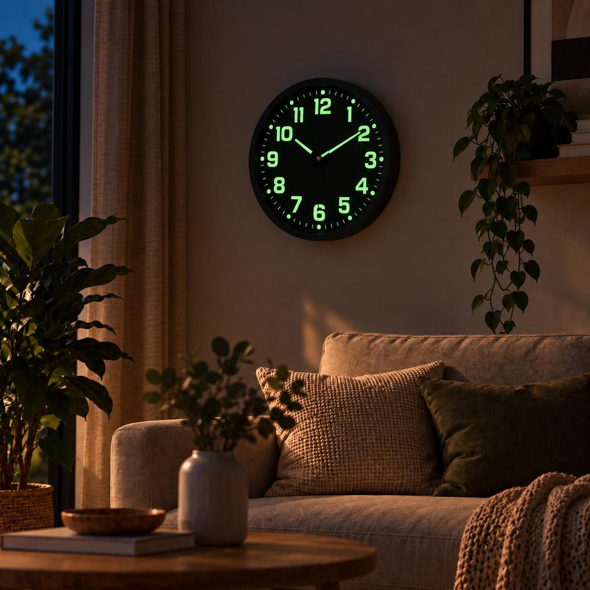 Horloge Murale Moderne Fluorescent Plastique | Nova