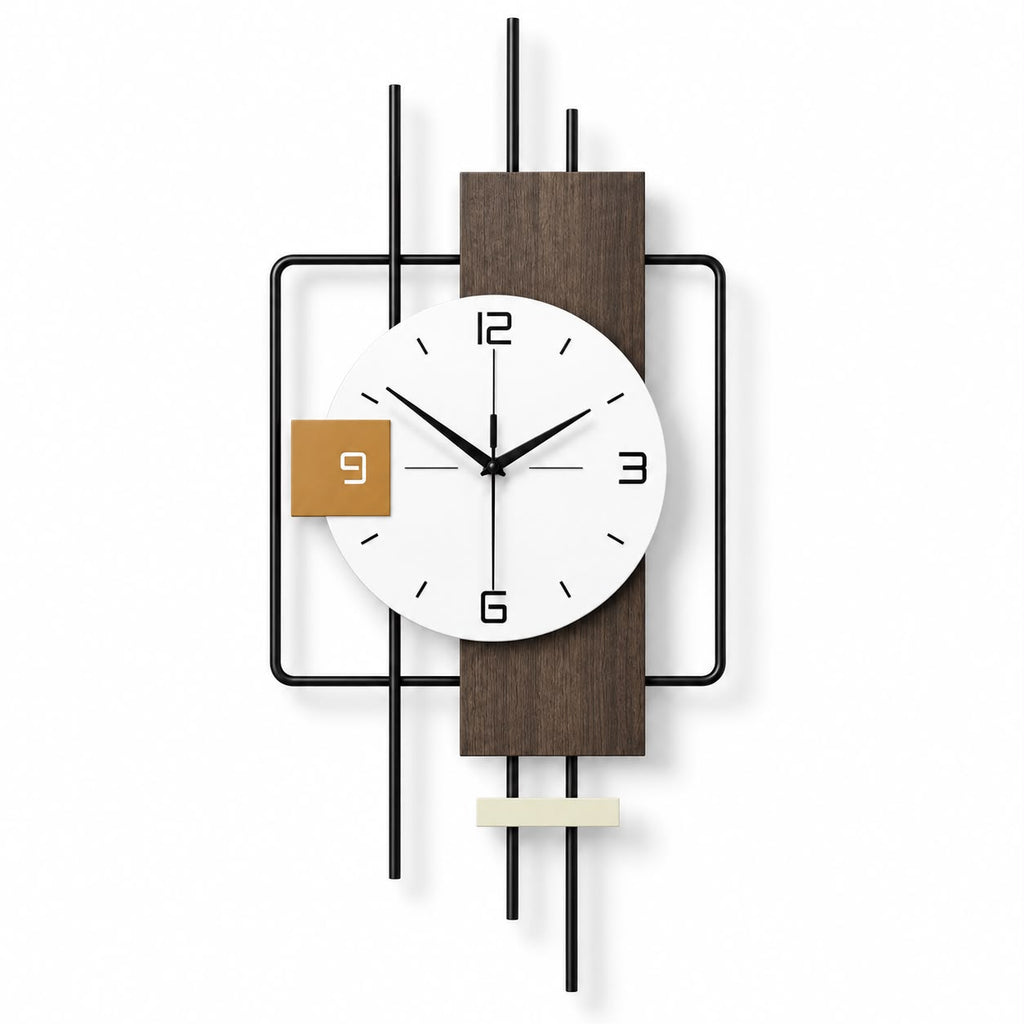 Horloge Murale Design Métal Bois | Linéa