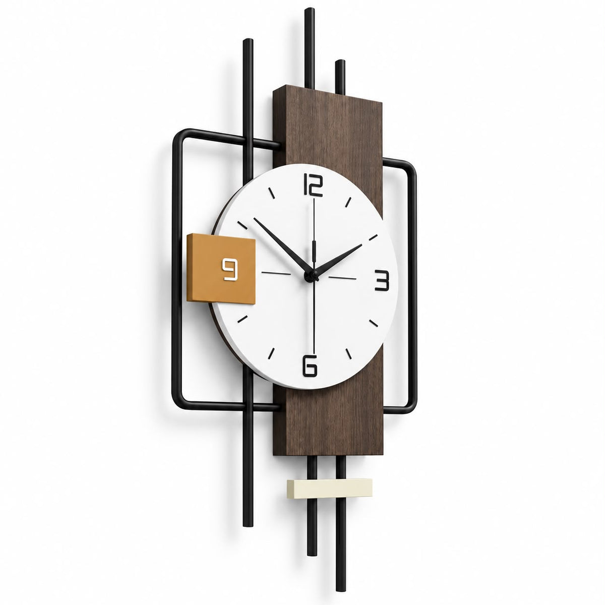 Horloge Murale Design Métal Bois | Linéa