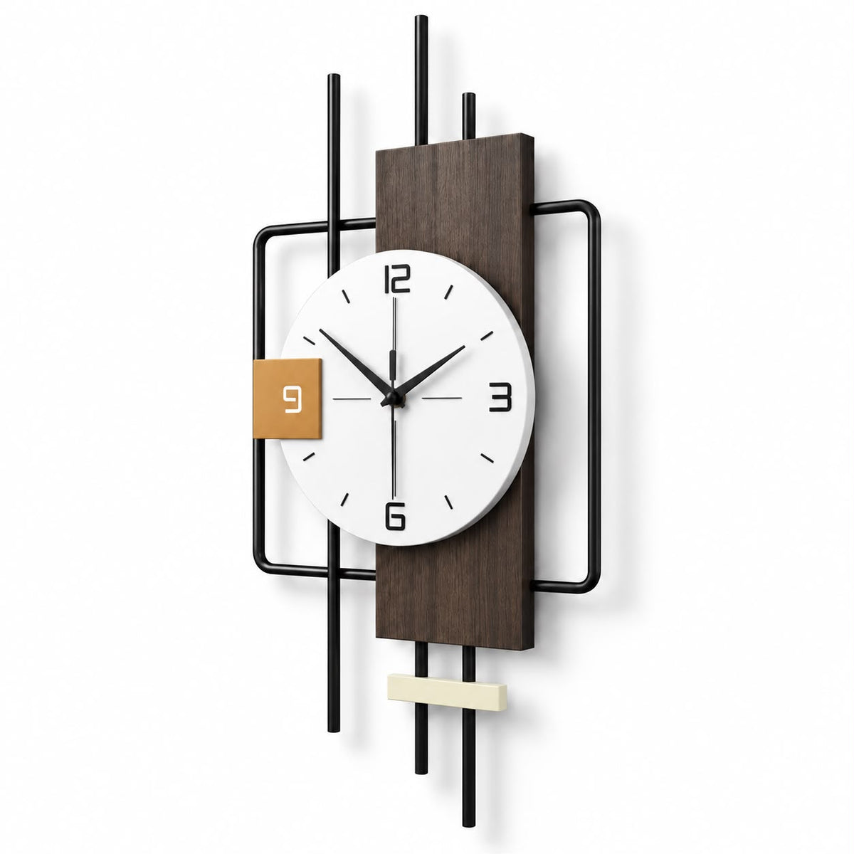 Horloge Murale Design Métal Bois | Linéa