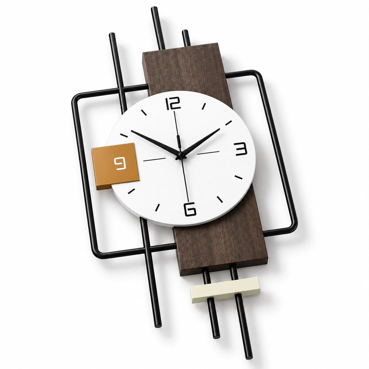 Horloge Murale Design Métal Bois | Linéa