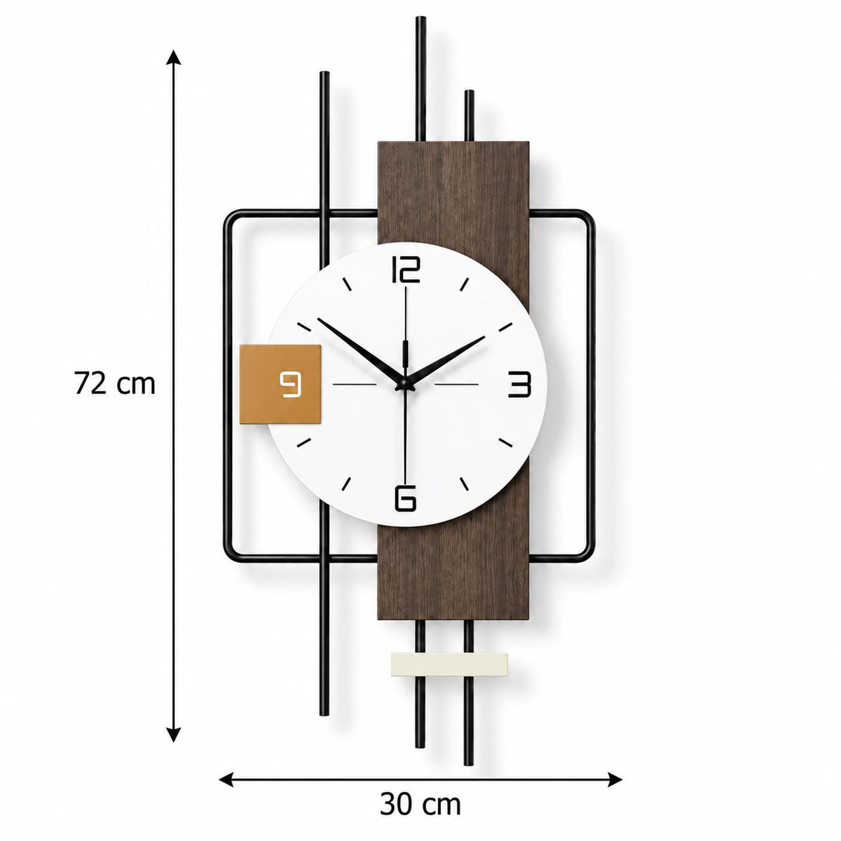 Horloge Murale Design Métal Bois | Linéa