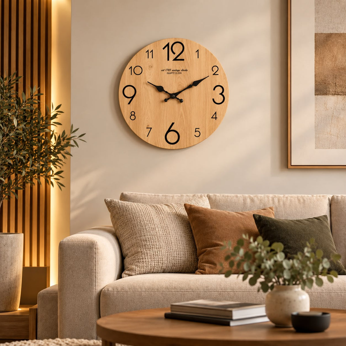 Horloge Murale Moderne Bois | Cèdre