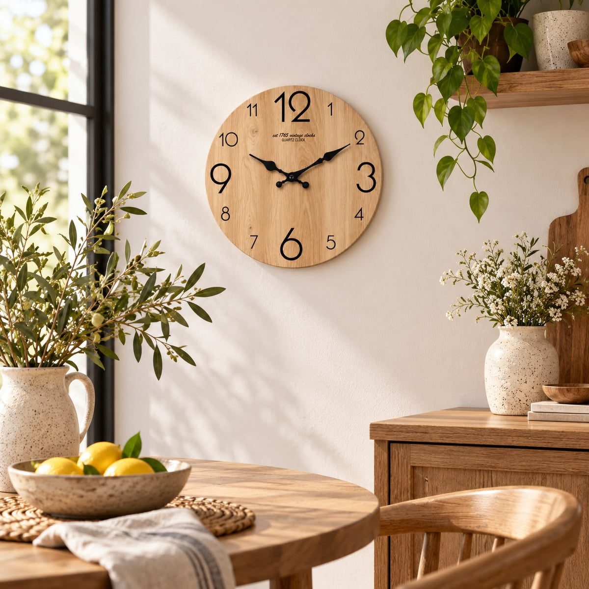 Horloge Murale Moderne Bois | Cèdre