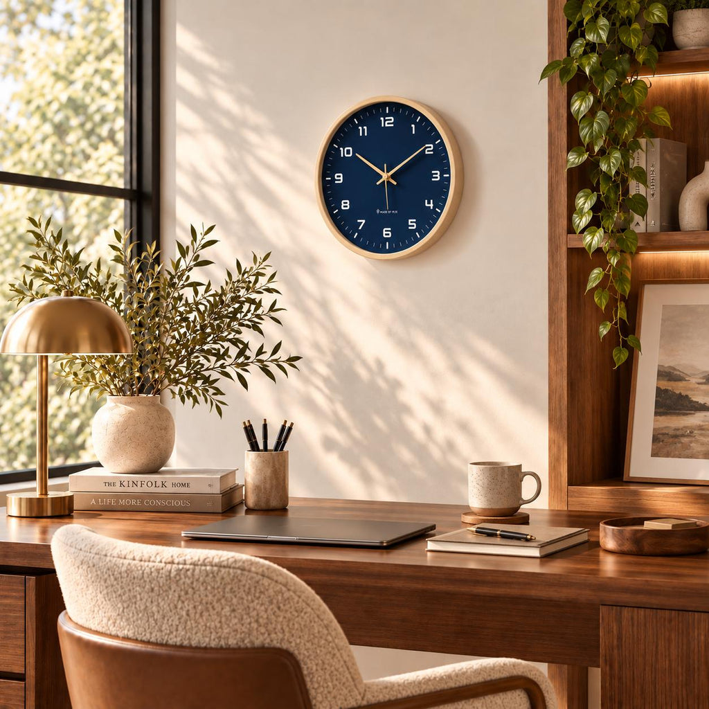 Horloge Murale Moderne Bois | Navy