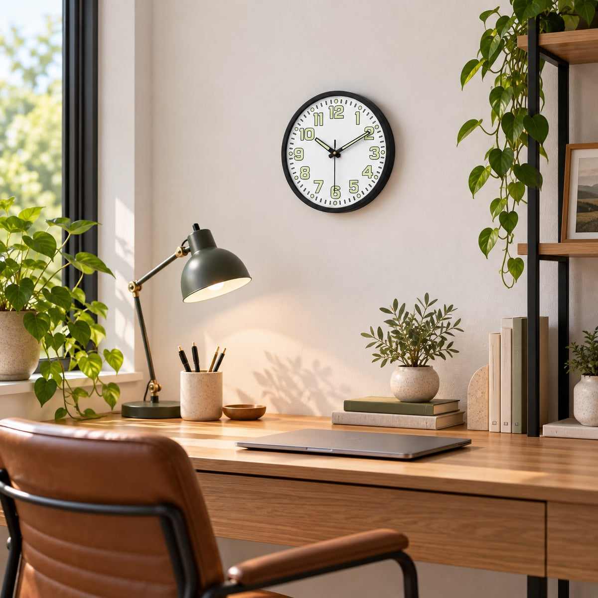 Horloge Murale Moderne Fluorescent Plastique | Aura