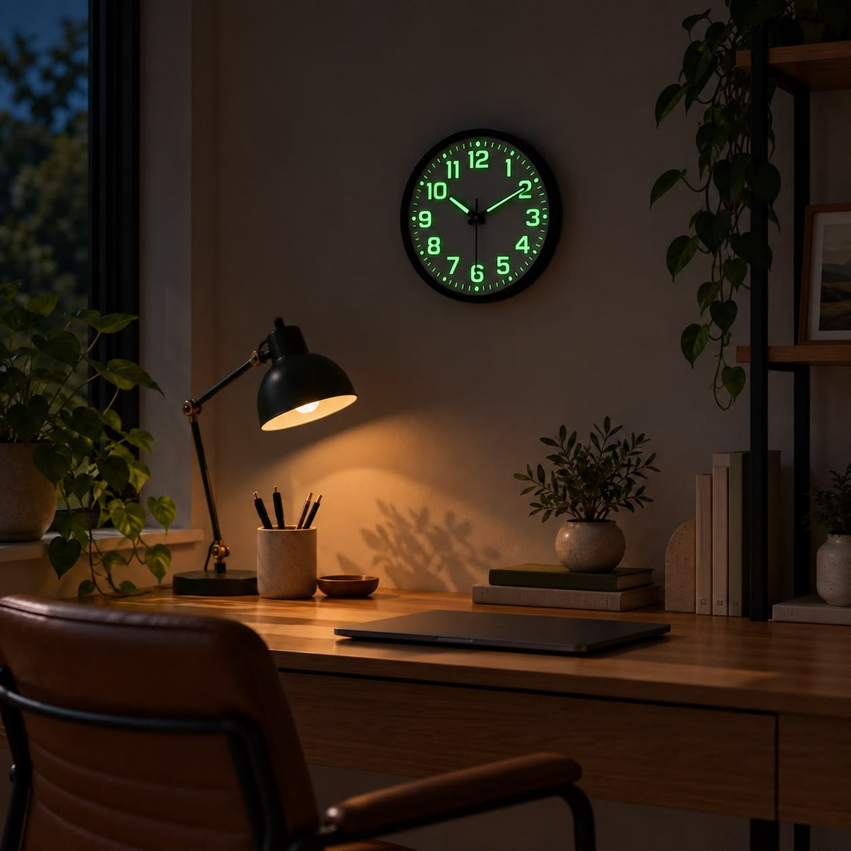 Horloge Murale Moderne Fluorescent Plastique | Aura