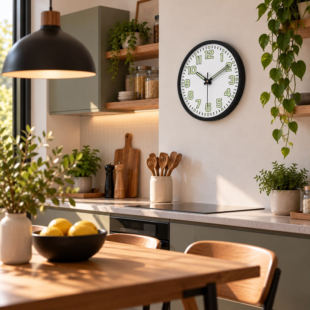 Horloge Murale Moderne Fluorescent Plastique | Aura