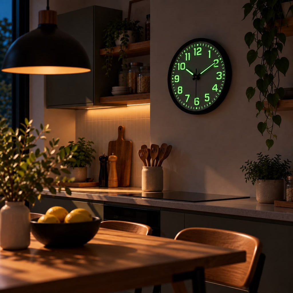 Horloge Murale Moderne Fluorescent Plastique | Aura