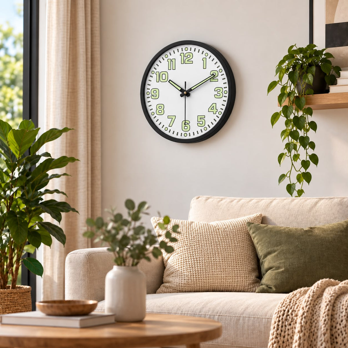 Horloge Murale Moderne Fluorescent Plastique | Aura