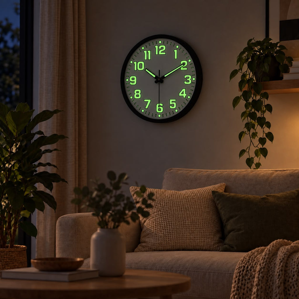 Horloge Murale Moderne Fluorescent Plastique | Aura