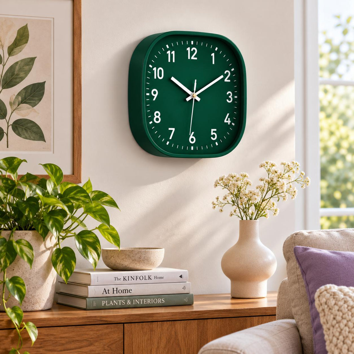 Horloge Murale Moderne Plastique | Verde