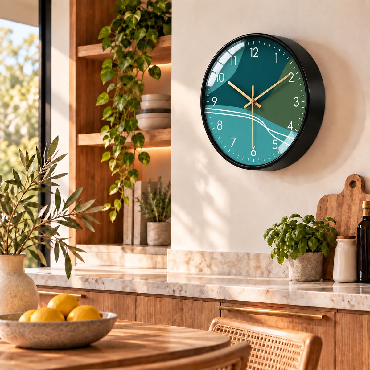 Horloge Murale Moderne Plastique Acrylique | Aqua