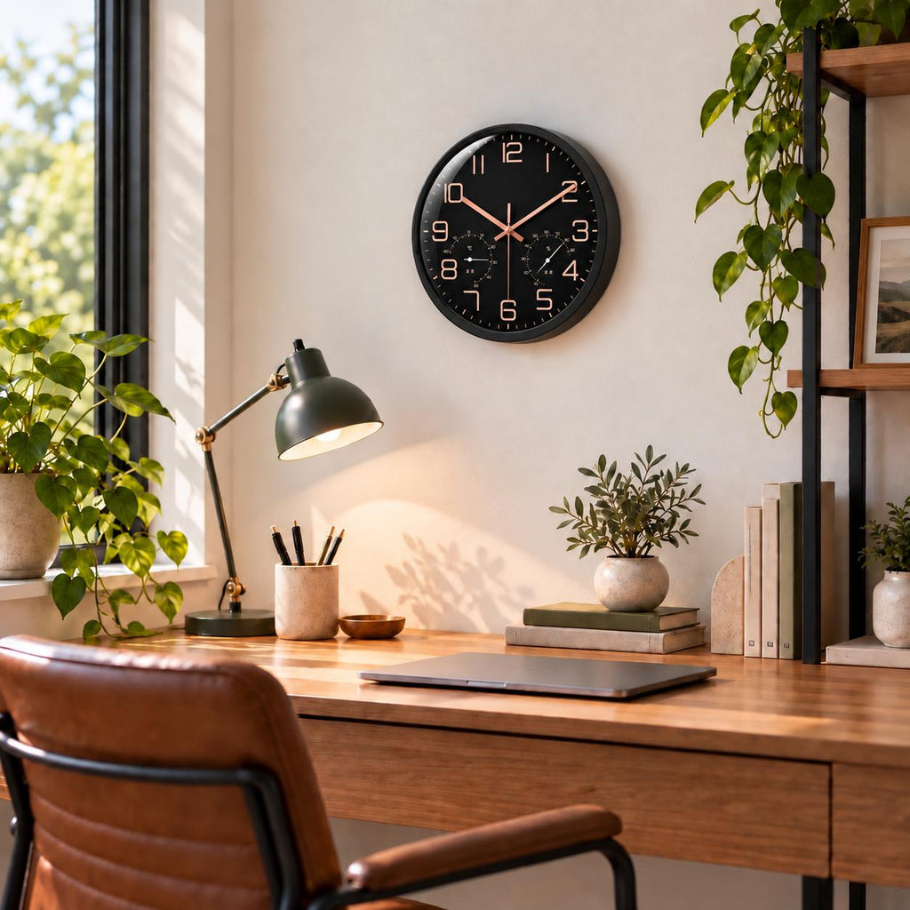 Horloge Murale Moderne Plastique Acrylique | Black Chrono