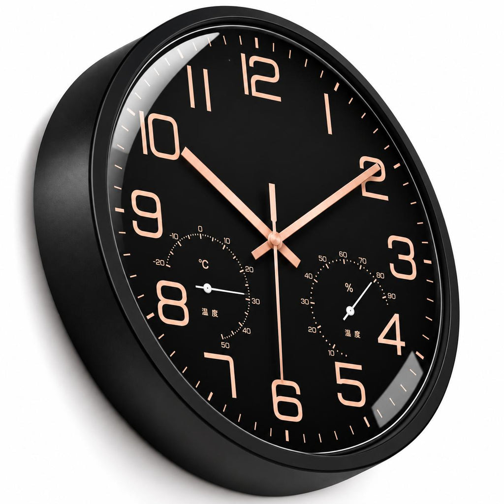 Horloge Murale Moderne Plastique Acrylique | Black Chrono
