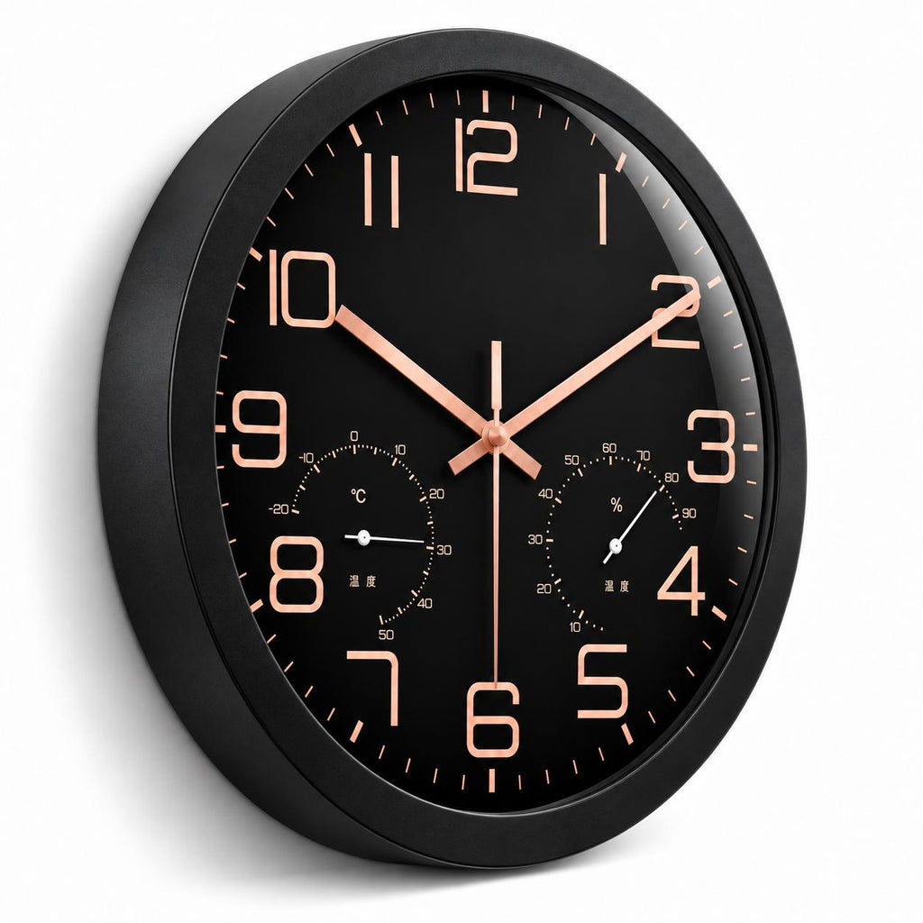 Horloge Murale Moderne Plastique Acrylique | Black Chrono