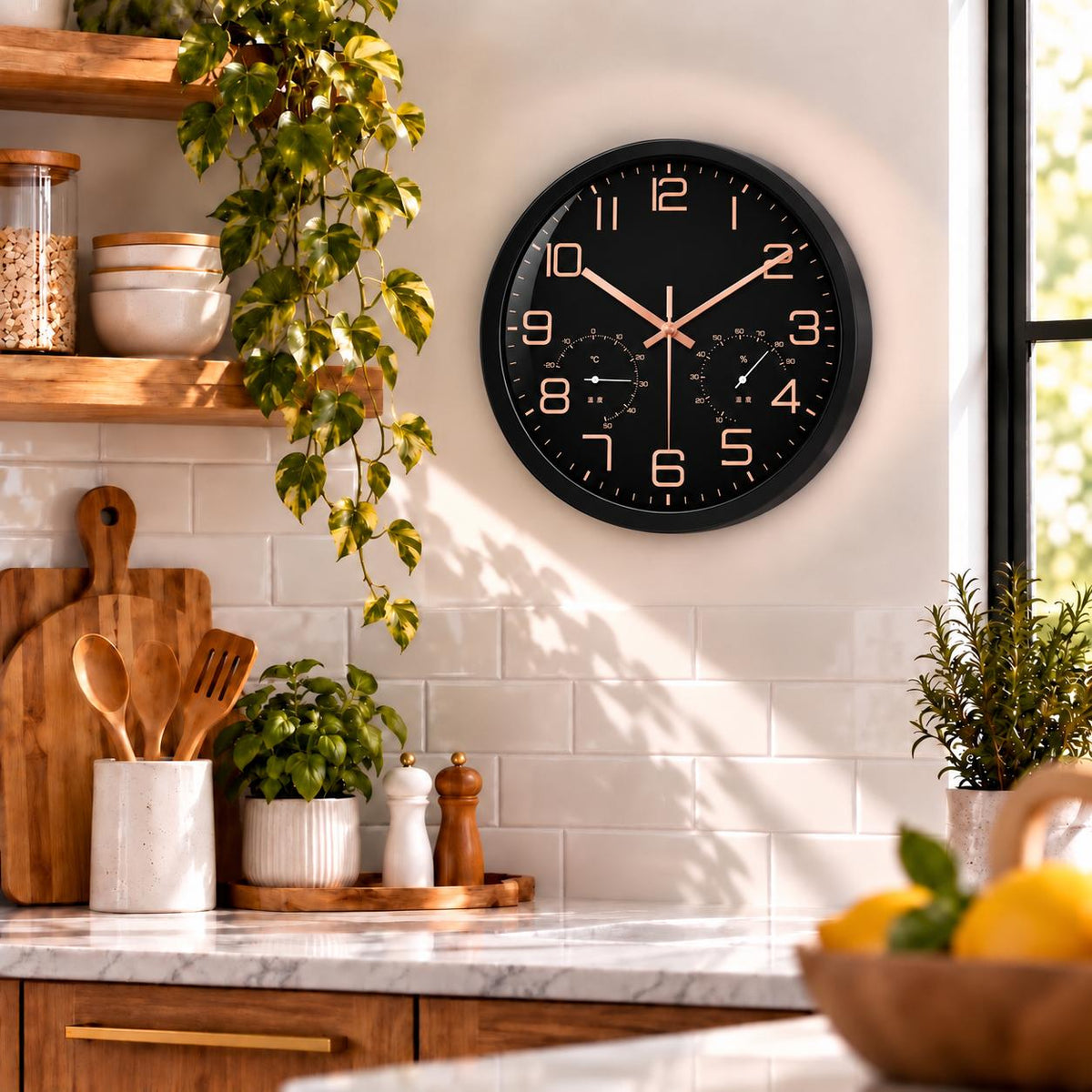 Horloge Murale Moderne Plastique Acrylique | Black Chrono