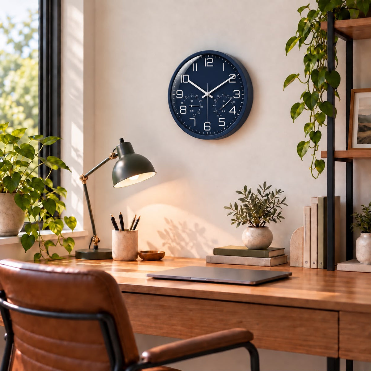 Horloge Murale Moderne Plastique Acrylique | Blue Chrono