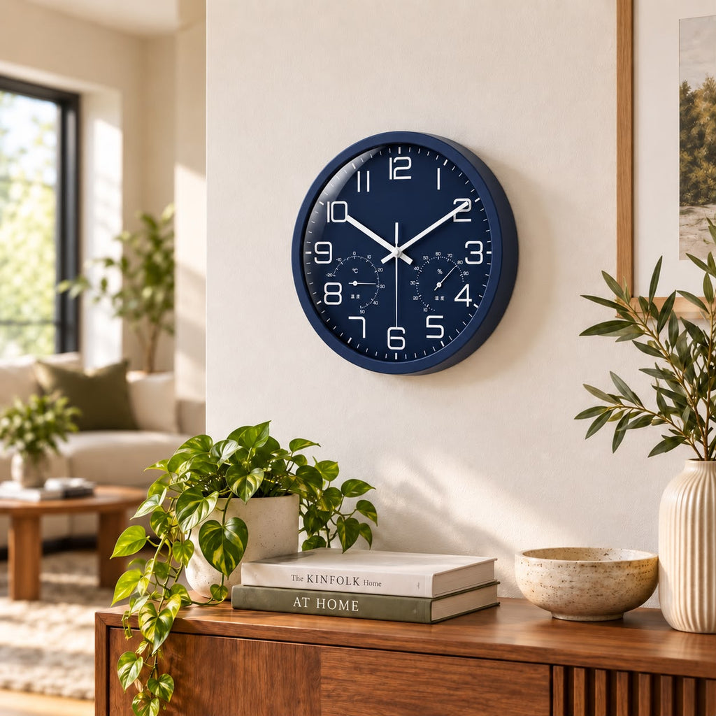 Horloge Murale Moderne Plastique Acrylique | Blue Chrono