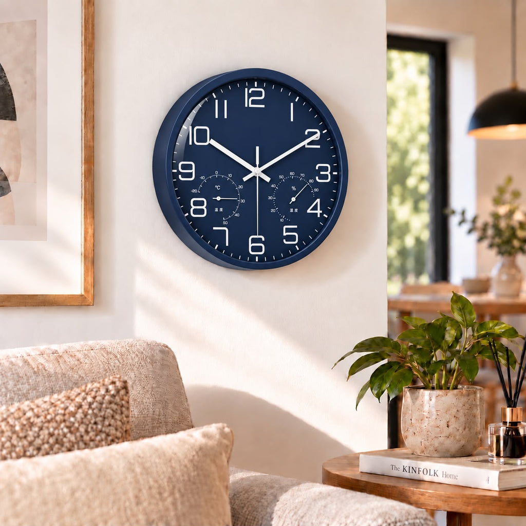 Horloge Murale Moderne Plastique Acrylique | Blue Chrono